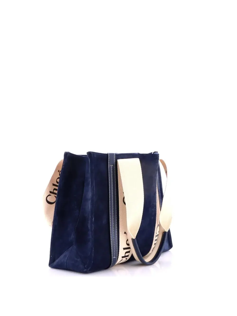 Chloe Woody Tote Suede With Canvas #339963C11B